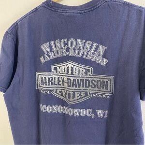 Vintage Harley Davidson T Shirt L Pocket Tee Wisconsin